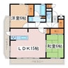 グランドパレス松本大手 2LDKの間取り