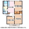 アーバンのぐちＡ 3DKの間取り