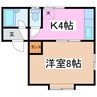 ルームステイ 1Kの間取り