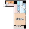 カリーナレジデンス 1Kの間取り