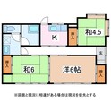 横内貸家の間取図