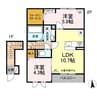 Andante A 2LDKの間取り