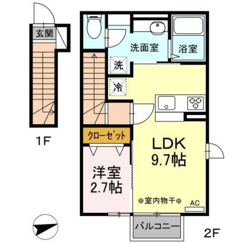 間取図 ドミールやしろ
