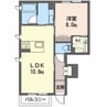ラ　フレッサ　D 1LDKの間取り
