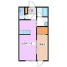 FeliceCourt 1LDKの間取り