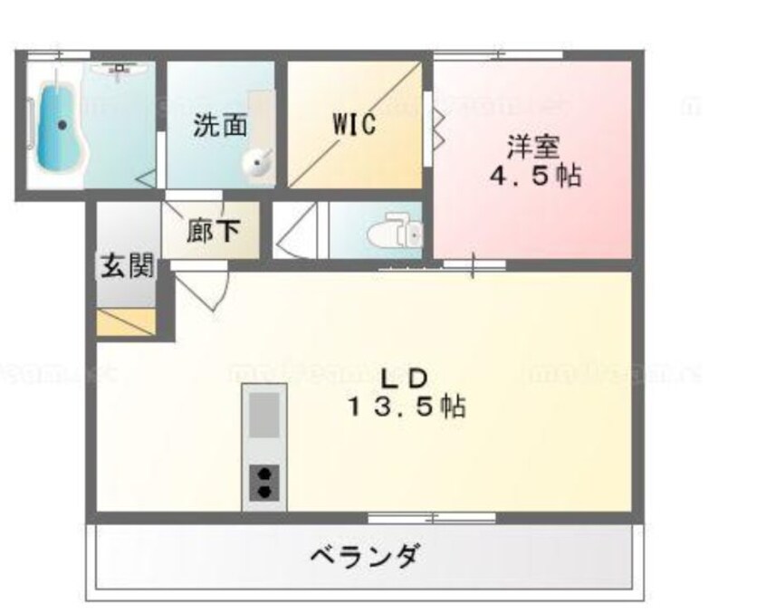 間取図 レーヴ渚