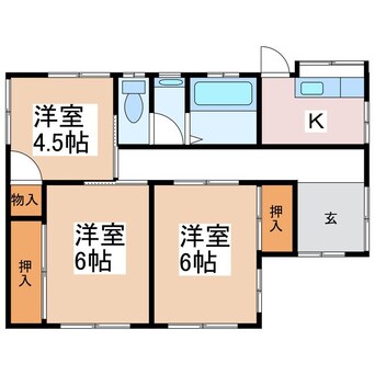 間取図 両島5-6貸家　南棟