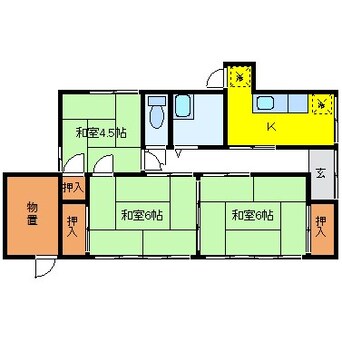 間取図 筑摩上條住宅　南東