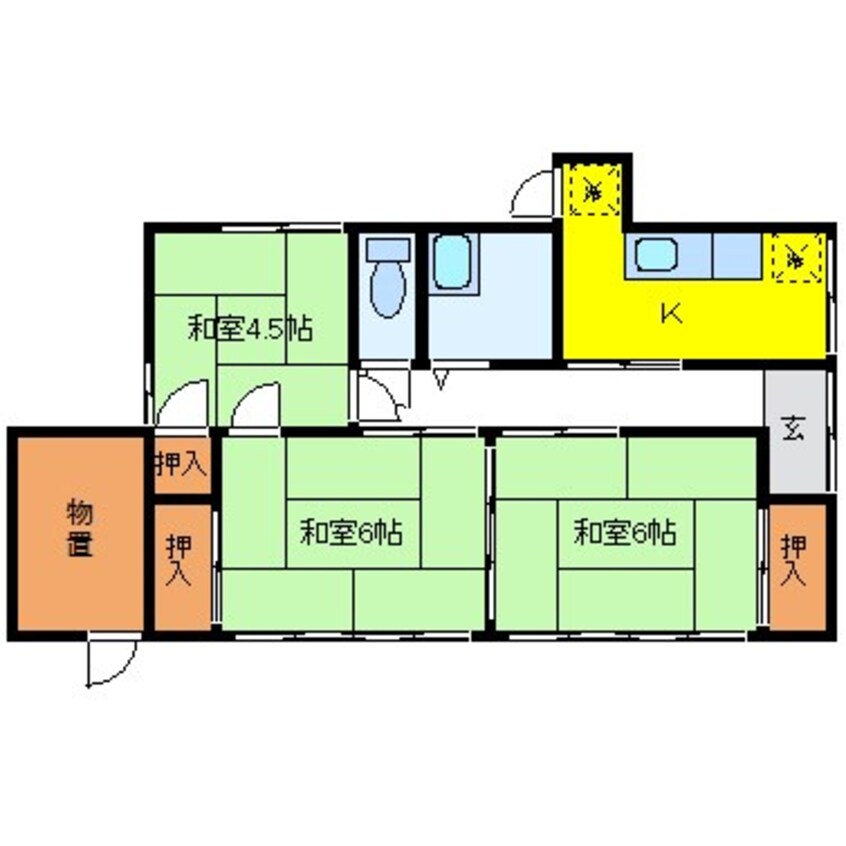 間取図 筑摩上條住宅　南東