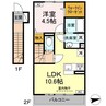 サンソレイユ 1LDKの間取り
