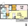 GRAND　D-ROOM高宮北E 1LDKの間取り