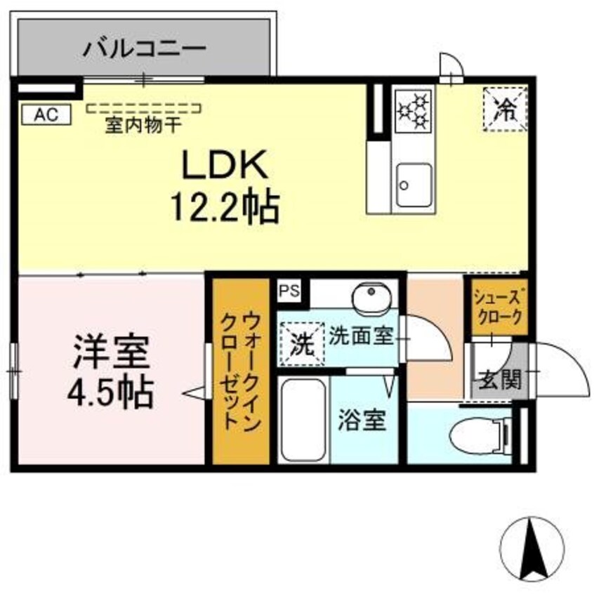 間取図 GRAND D-ROOM高宮北W