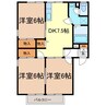 イナダハイツ 3DKの間取り
