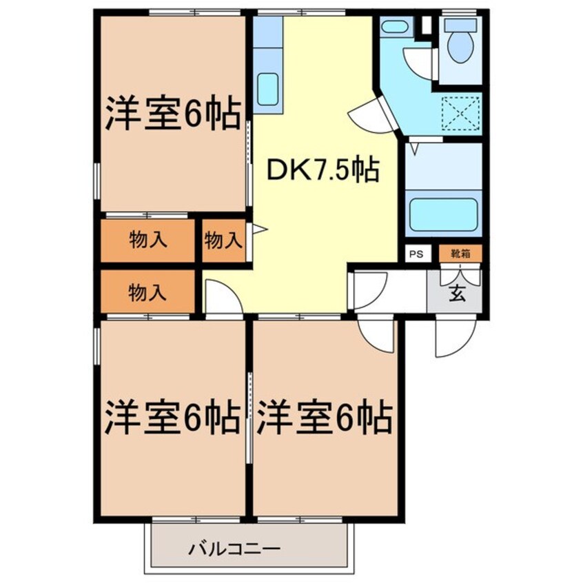 間取図 イナダハイツ