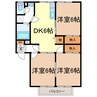 イナダハイツ 3DKの間取り