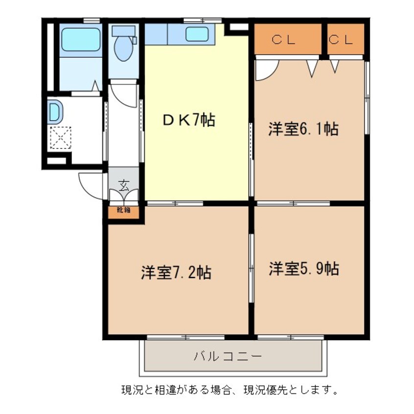 間取図 フィオーレB棟