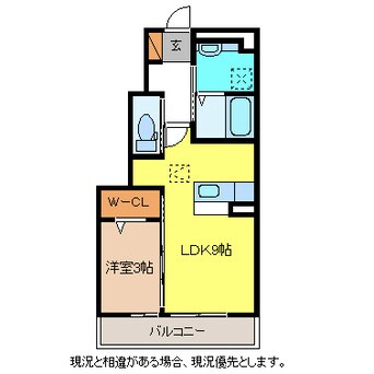 間取図 長野電鉄長野線/朝陽駅 徒歩9分 1階 築8年