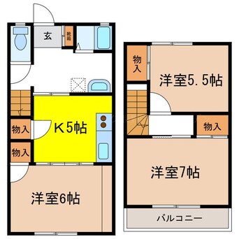 間取図 タウンアイリス　連棟