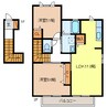 マストタウン檀田S棟 2LDKの間取り