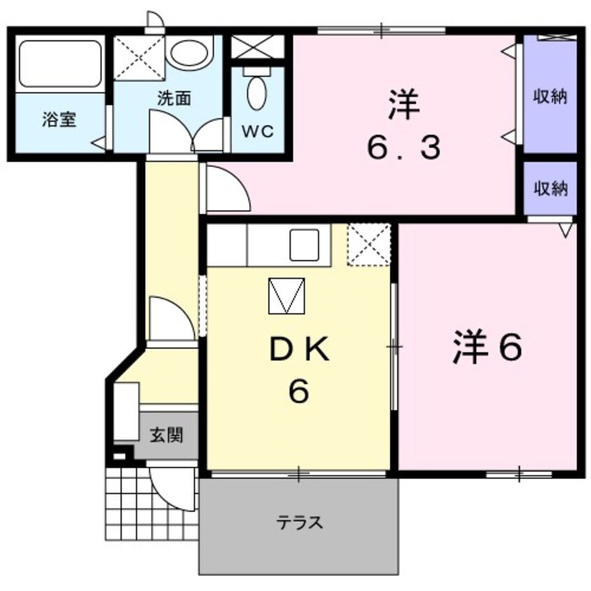 間取図 ソレーユＡ