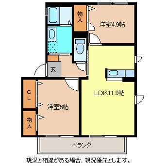 間取図 アザレアコートＢ棟