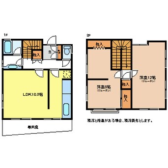 間取図 稲葉上千田貸家