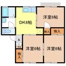 グリーンタウン三輪Ａ棟 3DKの間取り