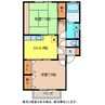 ディアス梨 2DKの間取り