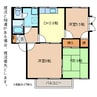 フェリスコートＭ Ｗ棟 3Kの間取り