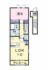 しなの鉄道北しなの線/豊野駅 徒歩16分 2階 築13年 1LDKの間取り