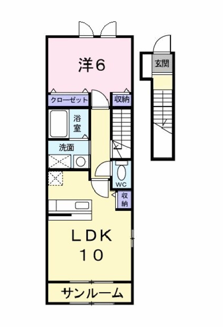 間取図 しなの鉄道北しなの線/豊野駅 徒歩16分 2階 築13年