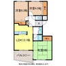 メイデンヘアー・Ａ 3LDKの間取り