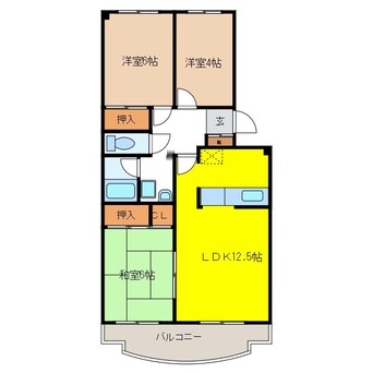 間取図 グランデージ横文