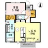 ハピネス高田A棟 1LDKの間取り