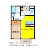 サンパティーク 1DKの間取り