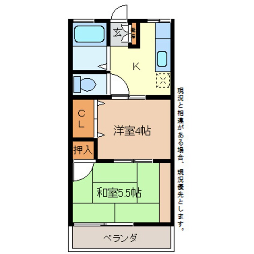 間取図 シティハイムワカツキ