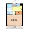 ハイツ薫風 1Kの間取り