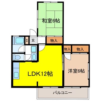 間取図 コーポサンライズ三輪