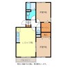 コートゆず花 2LDKの間取り