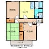 パナタウン南長池Ａ棟 3DKの間取り