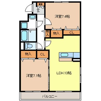 間取図 マノア稲葉