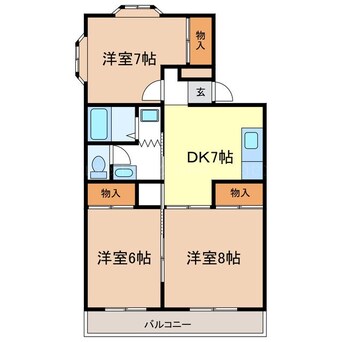 間取図 パストラルハイツＡ棟