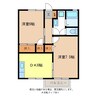 Ａ　ｄｒｅａｍ　三輪 2DKの間取り