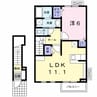 バードランドＣ棟 1LDKの間取り