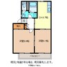 フレグランスＴ・Ｍ　Ｗ棟 2DKの間取り