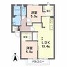 ディアスハル 2LDKの間取り