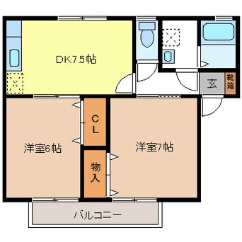 間取図 シェリール稲田Ｂ棟