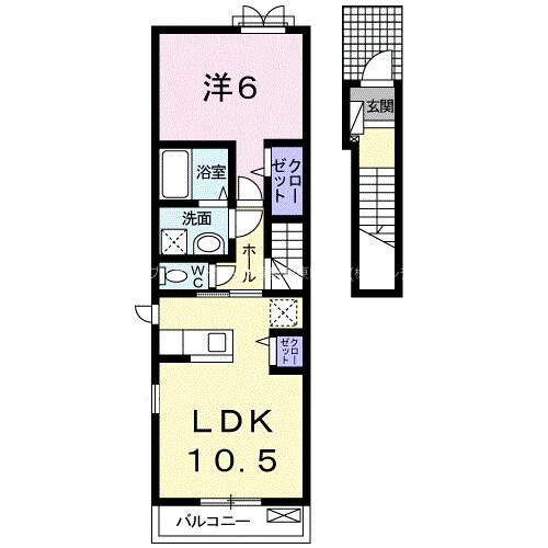 間取り図 ガーデンハウス朝日山Ｆ