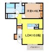 アンソレイユ・川端 1LDKの間取り