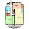 メゾンルセーヌＡ棟 2LDKの間取り